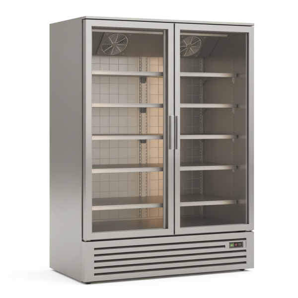 מקפיא עומד 2 דלתות זכוכית Self Service דגם EV-2